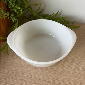 Elegant White Milk Glass Casserole Dish